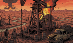 Gambar hanya ilustrasi, dampak kerusakan lingkungan yang di sebabkan oleh ilegal drilling