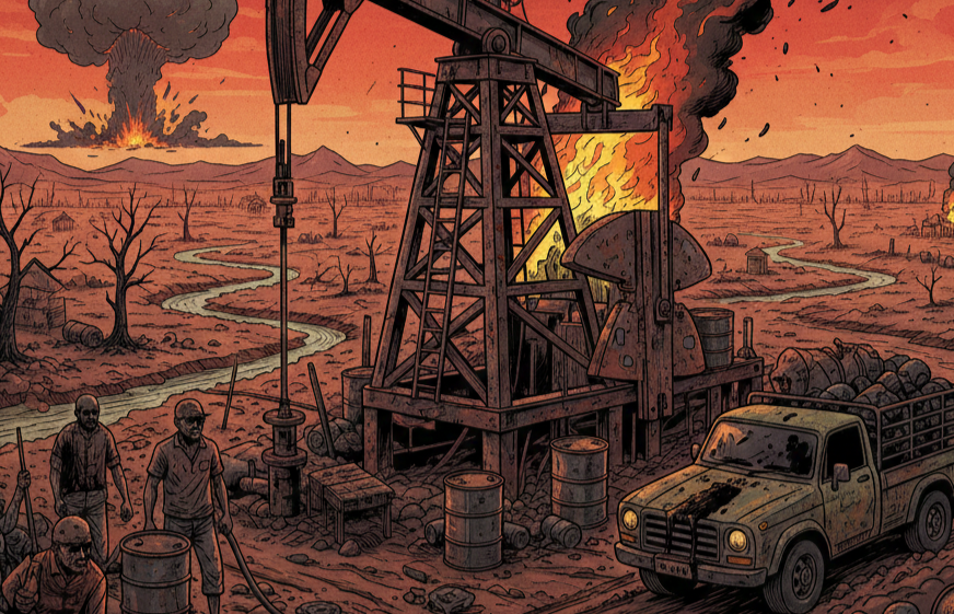 Gambar hanya ilustrasi, dampak kerusakan lingkungan yang di sebabkan oleh ilegal drilling