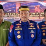 Direktur Polairud Polda Sumsel, Kombes Pol Heru Agung Nugroho, S.I.K., didampingi oleh Kabag Ops, AKBP Rahmat Sihotang, serta Kasubdit Gakkum, AKBP Chusnul Qomar, S.H., S.I.K., M.M saat di wawancarai 24detik.id, Jum'at (13/3/26). Fhoto: Suherman