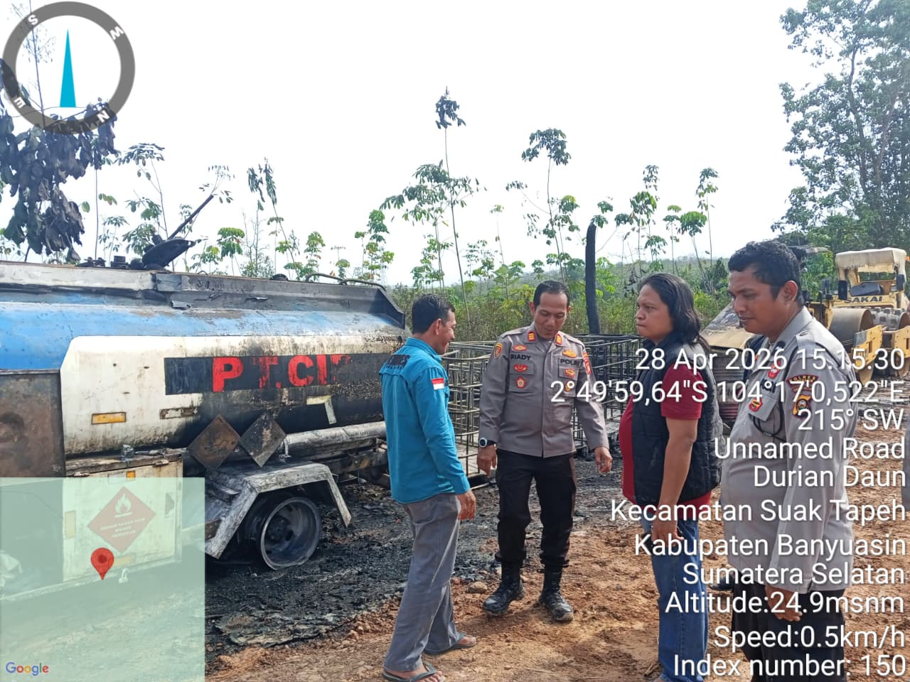 Tangki BBM PT CIP Meledak, Polisi Lakukan Olah TKP, Selasa (28/4/26). Fhoto: Istimewa