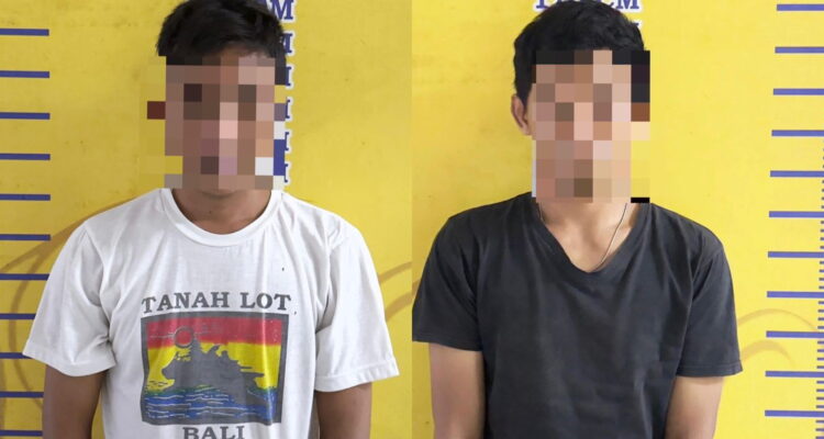 Polisi tangkap Dua orang pengedar berinisial AD dan AG, asal Tanjung Raja, Ogan Ilir. Fhoto: istimewa
