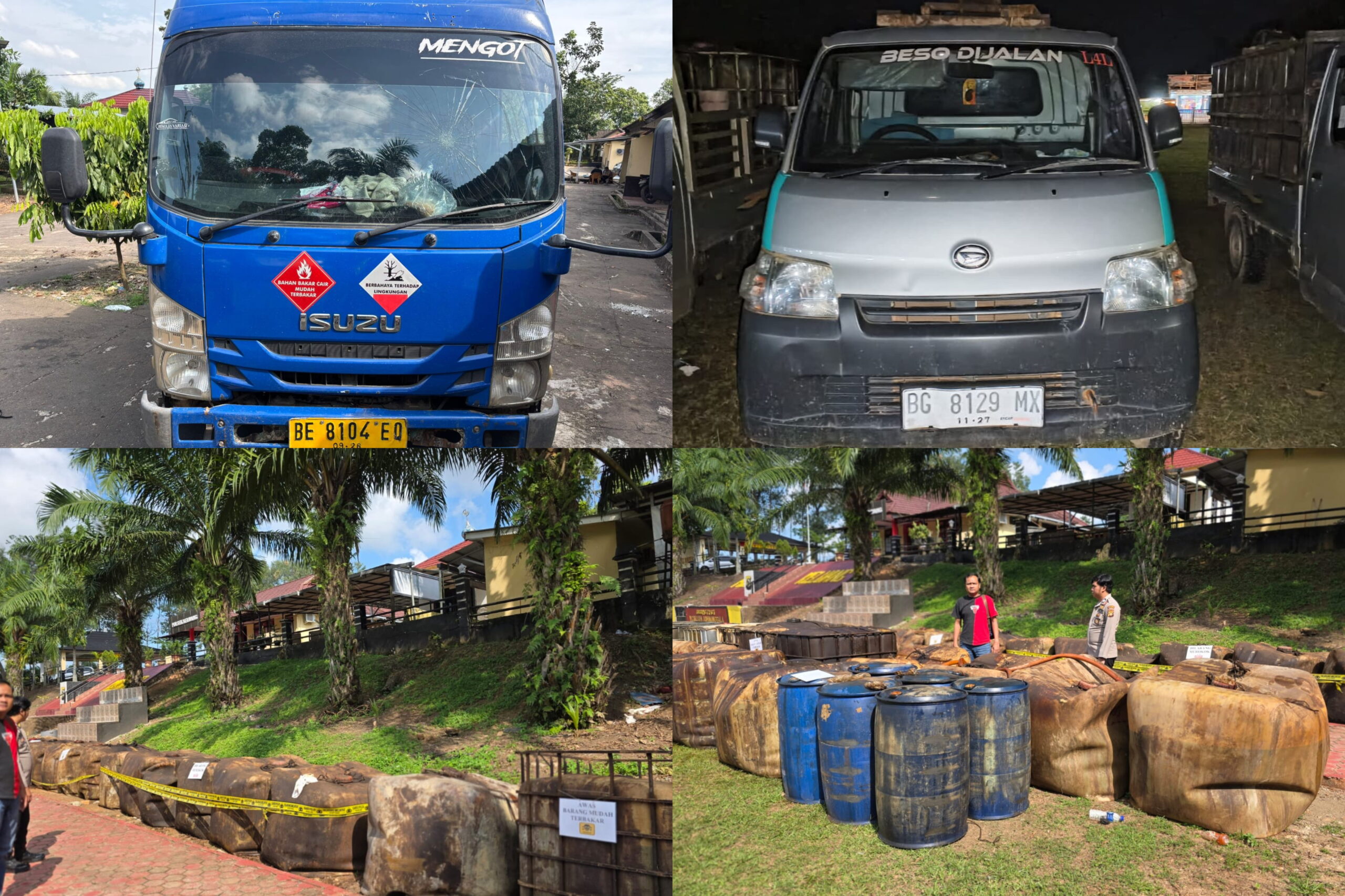Barang bukti mobil dan tadmond yang berhasil diamankan Polsek Keluang, Kamis (28/5/26). Fhoto: Istimewa
