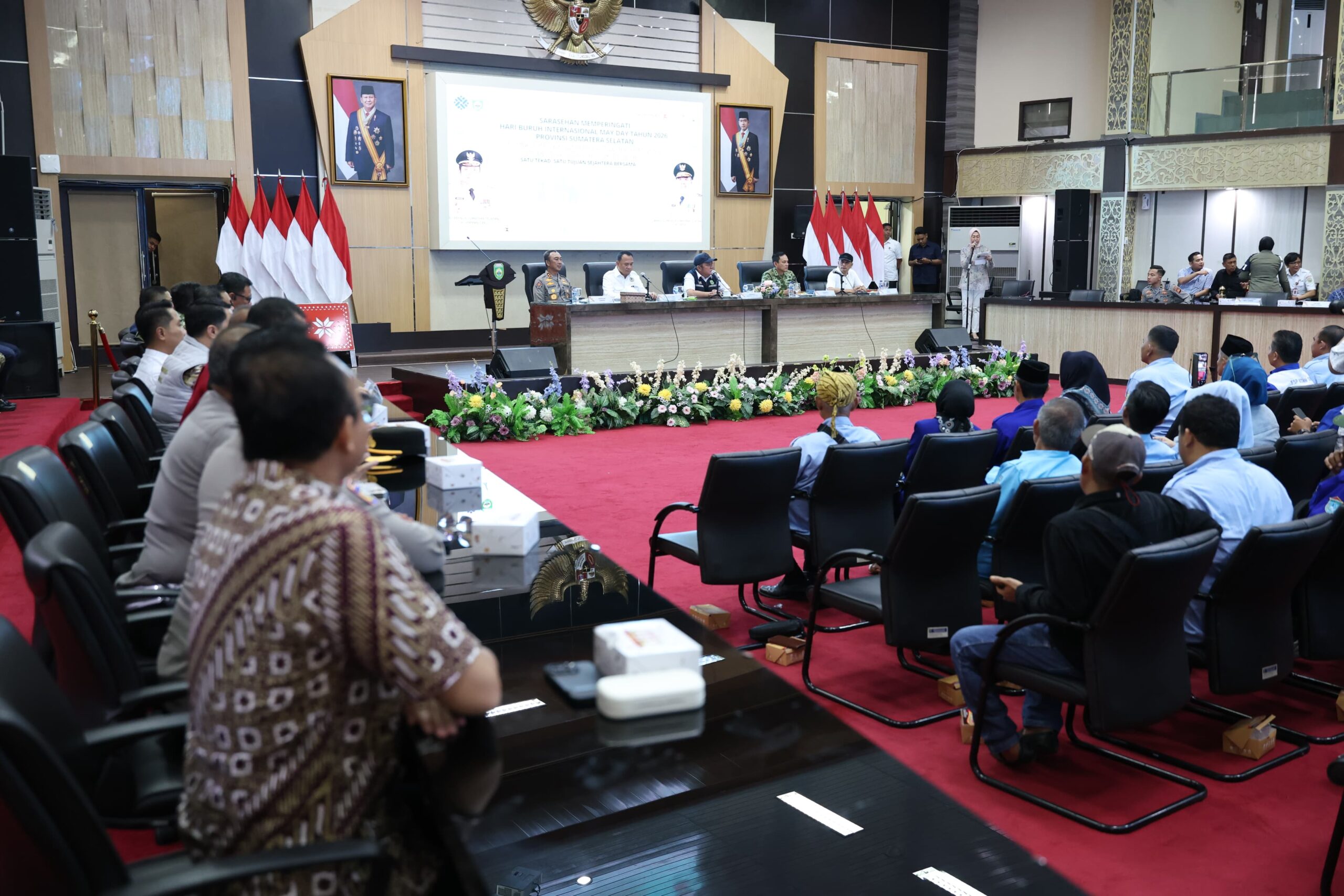 May Day 2026, Forum "Sarasehan Dialogis" yang hangat di Auditorium Graha Bina Praja, Jum'at (1/5/26). Fhoto: Istimewa