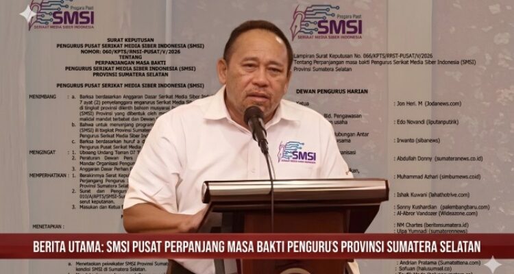 Jon Heri, Ketua SMSI Provinsi Sumatera Selatan. Fhoto: Istimewa