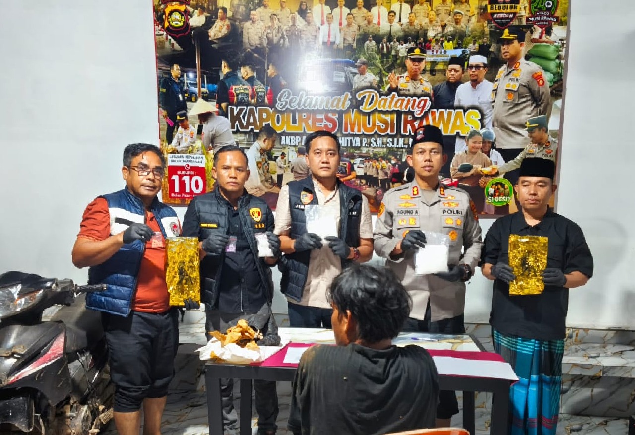 Sempat Kejar-kejaran, Tim Elang Musi Terkam Kurir 2 Kg Sabu di Megang Sakti