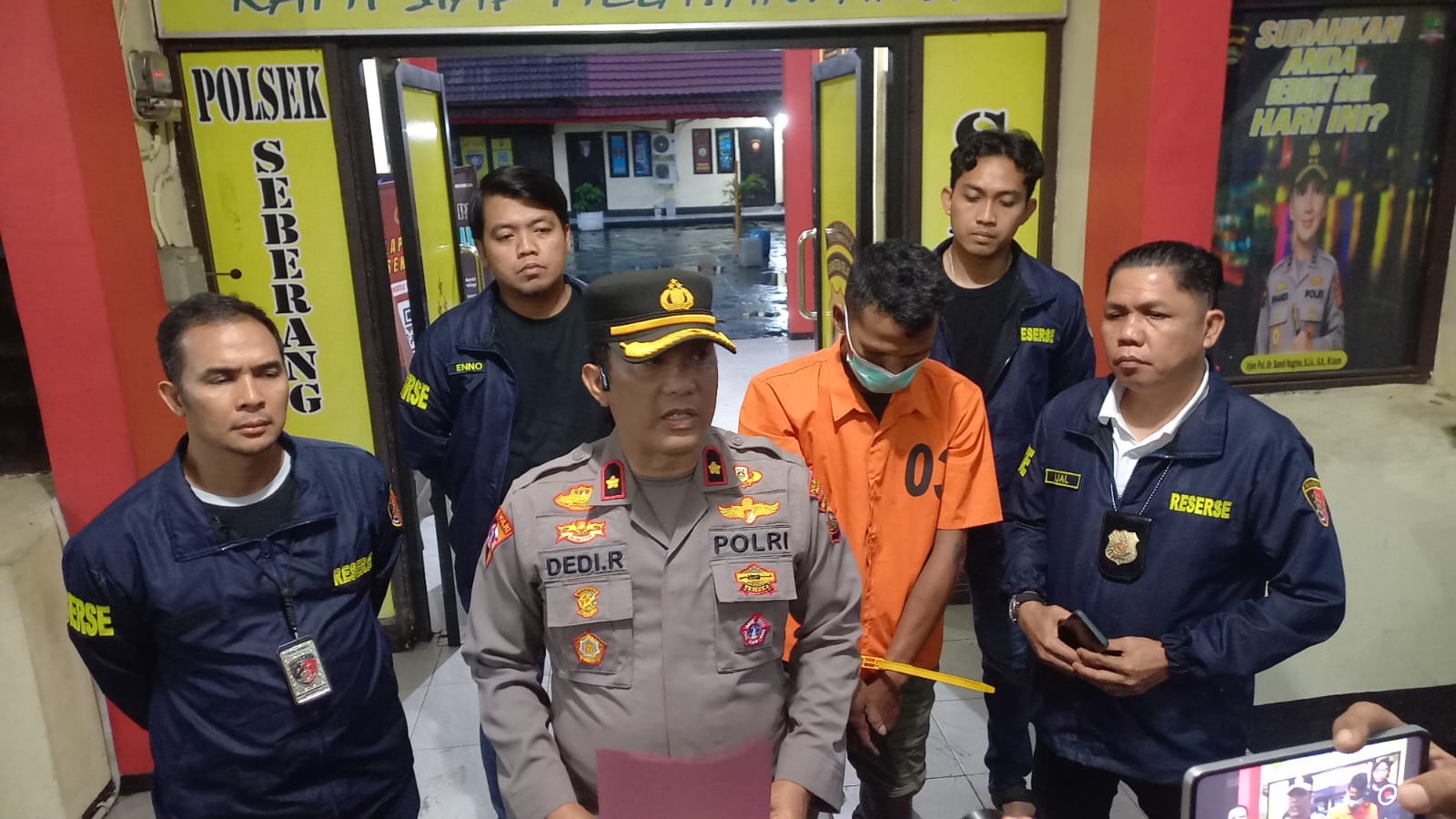 Kapolsek SU II, Kompol Dedi Rahmad Hidayat, S.H, saat gelar konferensi pers dengan awak media, Kamis (21/5/26). Fhoto: Istimewa Kapolsek SU II, Kompol Dedi Rahmad Hidayat, S.H, saat gelar konferensi pers dengan awak media, Kamis (21/5/26). Fhoto: Istimewa