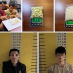 Tersangka berinisial M (38) dan RA (30) dengan barang bukti berupa 100,53 gram sabu dan 100 butir pil ekstasi. Fhoto: Istimewa