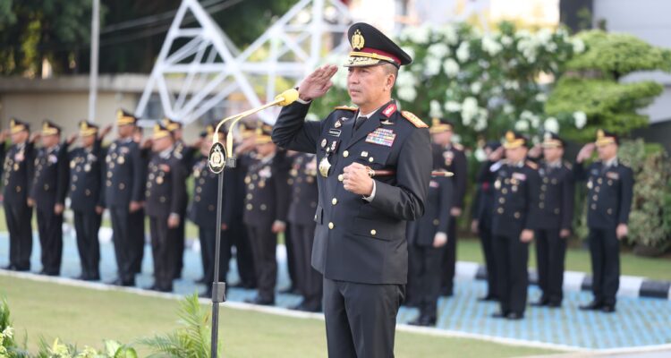Kapolda Sumsel, Irjen Pol Sandi Nugroho, SIK, pimpin upacara Hari Kesakitan Pancasila, Senin (1/6/26). Fhoto: Suherman