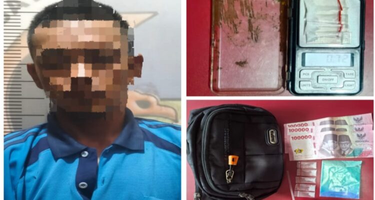 Pelaku berinisial HA (19) dan barang bukti narkotika jenis sabu seberat 1,82 gram. Fhoto: Istimewa
