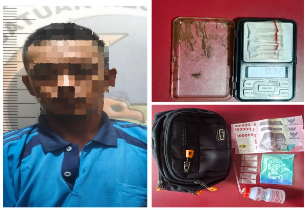 Pelaku berinisial HA (19) dan barang bukti narkotika jenis sabu seberat 1,82 gram. Fhoto: Istimewa