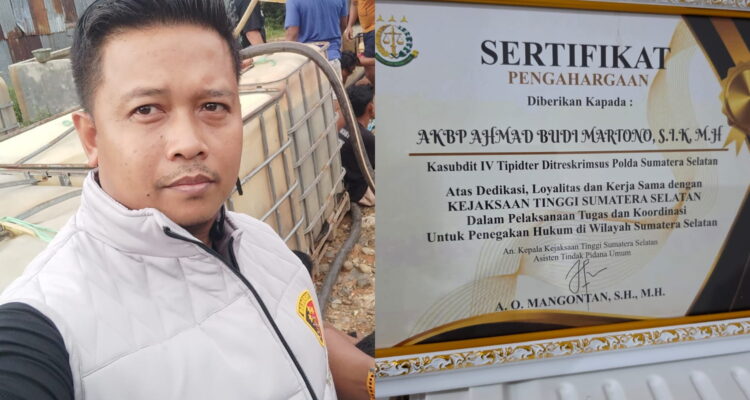 AKBP Budi Martono dan Penghargaan dari Kejati Sumsel.