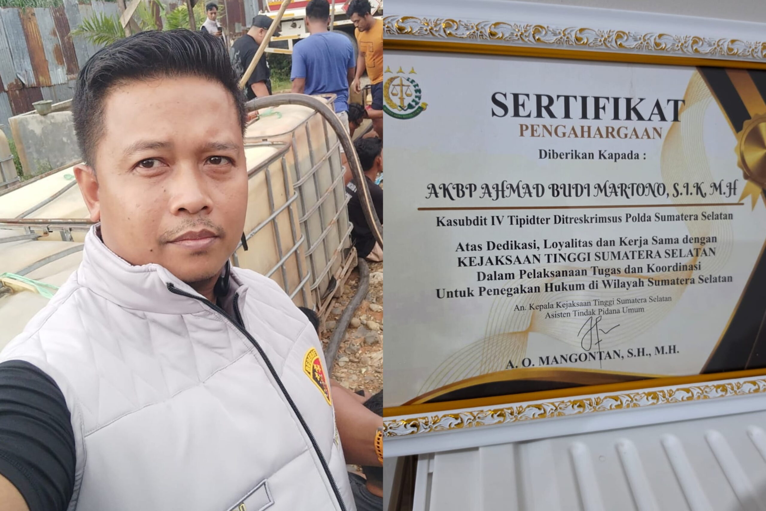 AKBP Budi Martono dan Penghargaan dari Kejati Sumsel.