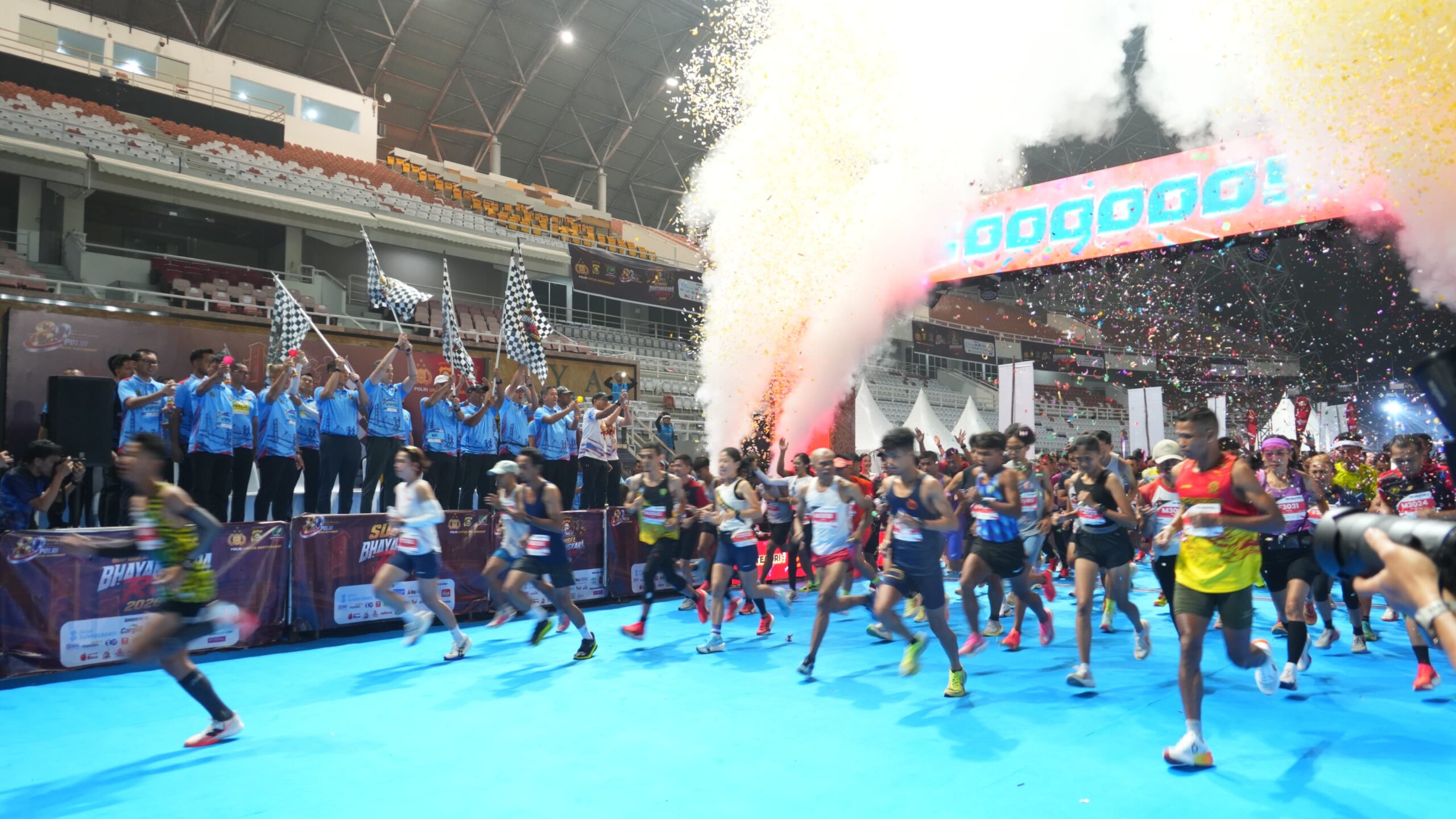 8.035 Pelari Tumpah Ruah di Sumsel Bhayangkara Run 2026. Fhoto: Istimewa